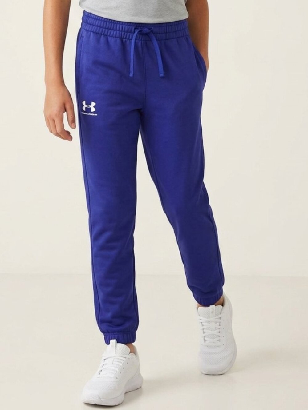 Under Armour Joggers youth large Royal Purple pants activewear style 1377021
